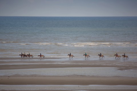Le Touquet Paris Plage, riders on the beach