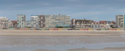 Le Touquet Paris Plage, bathing cabins and seafront buildings