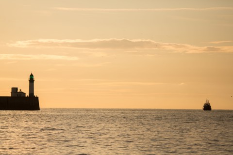 Mers les Bains, Le Tréport harbour breakwater