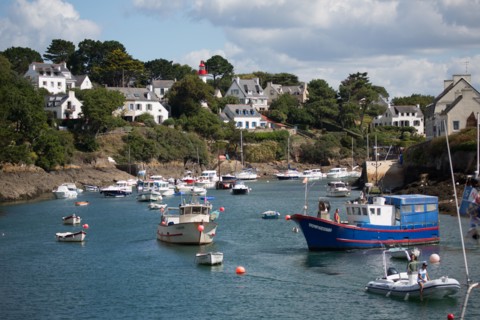 Clohars Carnoët, ria et port de Doëlan, bateaux de pêche
