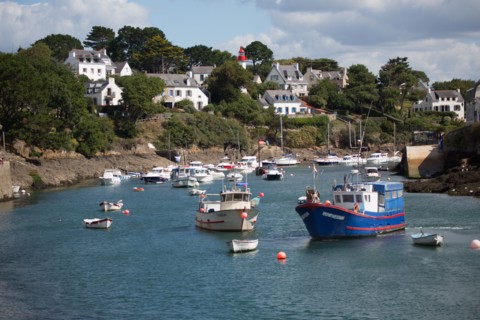 Clohars Carnoët, ria et port de Doëlan, bateaux de pêche