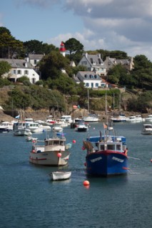 Clohars Carnoët, ria et port de Doëlan, bateaux de pêche
