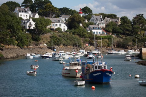 Clohars Carnoët, ria et port de Doëlan, bateaux de pêche
