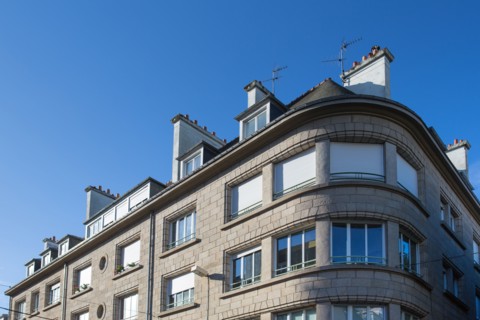 Lorient, Cours de la Bôve, building with rounded corners