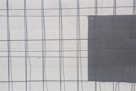Lorient, port, barrier and tarpaulin