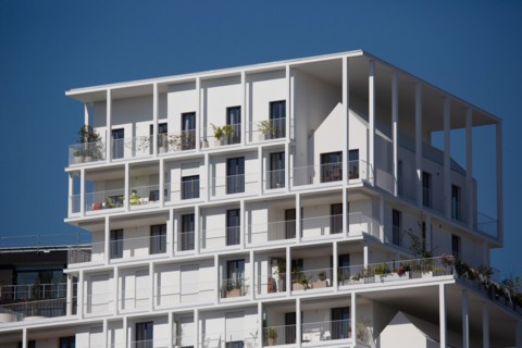 Paris, construction d'immeubles dans le nouveau quartier des Batignolles