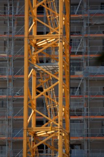 Paris, construction of buildings in the new Batignolles neighborhood