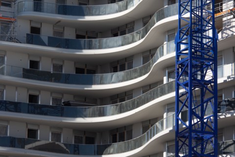 Paris, construction of buildings in the new Batignolles neighborhood