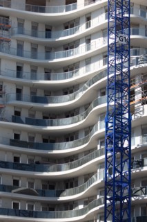 Paris, construction of buildings in the new Batignolles neighborhood