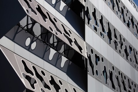 Paris, nouveau quartier des Batignolles, immeuble Klesia