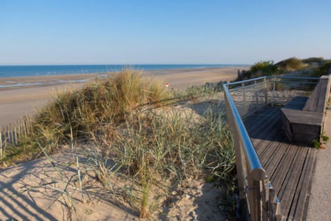 Merlimont Plage, bande dunaire sur le front de mer