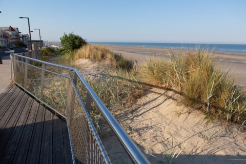 Merlimont Plage, bande dunaire sur le front de mer