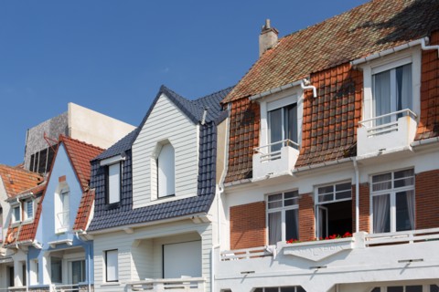 Merlimont Plage, houses on the seafront