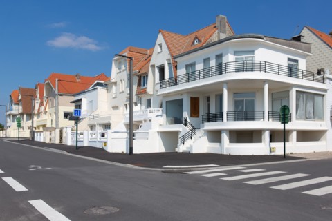 Merlimont Plage, houses on the seafront