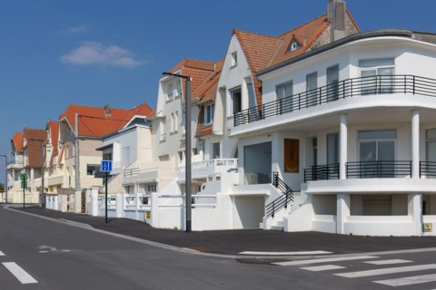 Merlimont Plage, houses on the seafront