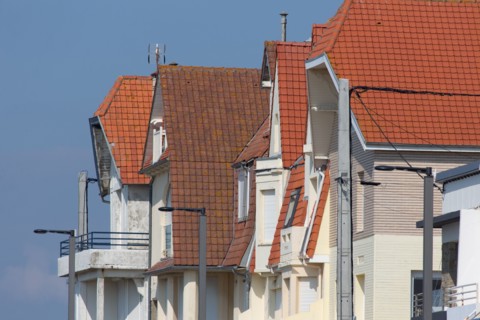 Merlimont Plage, houses on the seafront