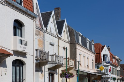 Merlimont Plage, houses on the seafront