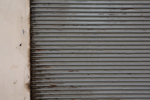 Paris, metal curtain down