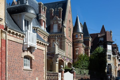 Trouville-sur-Mer (Calvados), neo gothic and neo renaissance villas