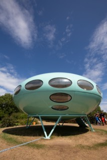 Le Havre, jardins suspendus, Fort de Sainte Adresse, Futuro House de Matti Suuronen