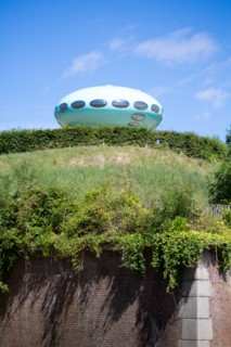 Le Havre, jardins suspendus, Fort de Sainte Adresse, Futuro House de Matti Suuronen