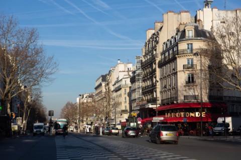 Paris, intersection between the Boulevard du Montparnasse and the Boulevard Raspail