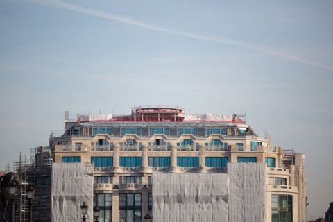 Paris, La Samaritaine under construction, ongoing work