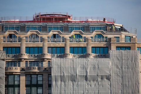 Paris, La Samaritaine under construction, ongoing work