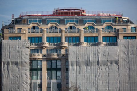 Paris, La Samaritaine under construction, ongoing work