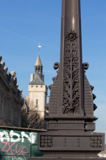 Paris, lampadaire du Pont d'Arcole