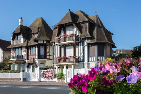 Deauville, houses quay of the navy