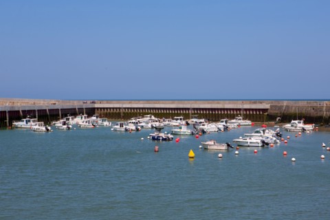 Port in Bessin Huppain, the seawall