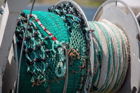 Port en Bessin Huppain, trawlers moored at the quayside