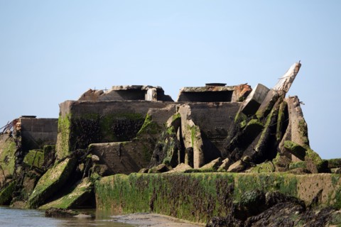 Côte de nacre, landing beaches