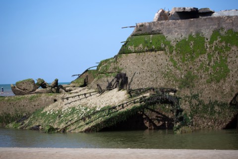 Côte de nacre, landing beaches
