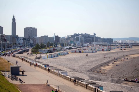 Beach in Sainte-Adresse, Seine Maritime