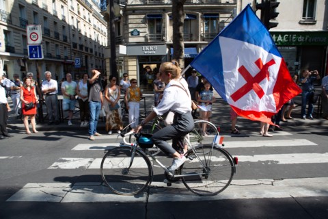 Défilé de commémoration du 75e anniversaire de la Libération de Paris, avenue du Général Leclerc