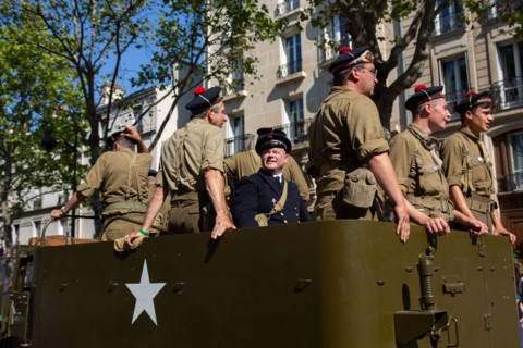 Défilé de commémoration du 75e anniversaire de la Libération de Paris, avenue du Général Leclerc