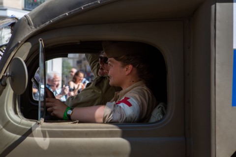 Défilé de commémoration du 75e anniversaire de la Libération de Paris, avenue du Général Leclerc