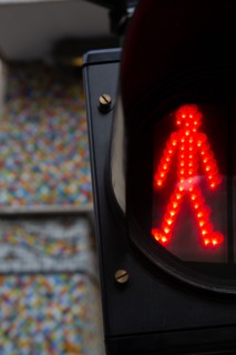Paris, red pedestrian light