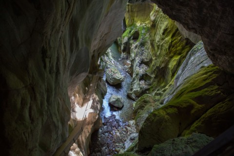 La Vernaz, Haute-Savoie, site des grottes du Pont du Diable