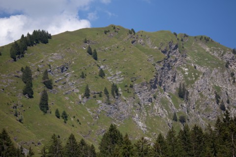 Morzine, Haute-Savoie, site du lac des Mines d'Or, le rouleau de Bostan
