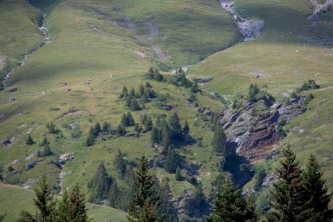 Morzine, Haute-Savoie, site of the Lac des Mines d'Or, the Rouleau de Bostan
