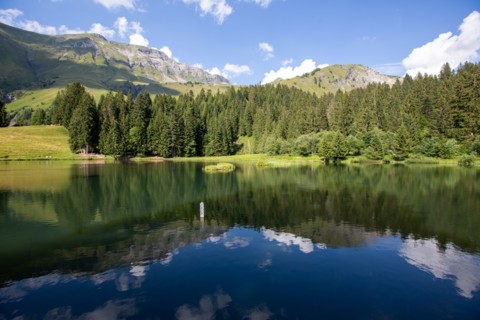 Morzine, Haute-Savoie, site of the Lac des Mines d'Or, the Rouleau de Bostan