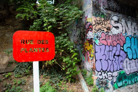 Paris, Petite Ceinture en la gare du Poinçon et la rue Didot