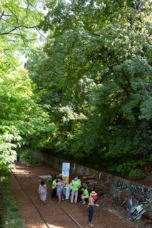 Paris, Petite Ceinture en la gare du Poinçon et la rue Didot