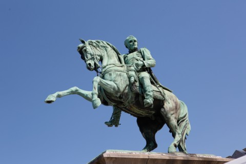 Rouen (Seine Maritime), equestrian statue of Napoléon