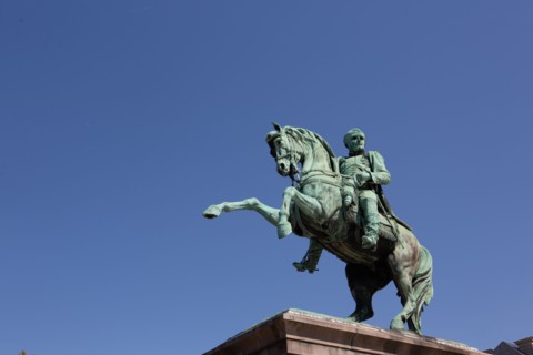 Rouen (Seine Maritime), equestrian statue of Napoléon
