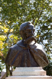 Rouen (Seine Maritime), buste du poète Emile Verhaeren