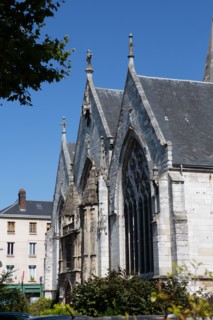 Rouen (Seine Maritime), facades of the Eglise Saint Vivien (church)